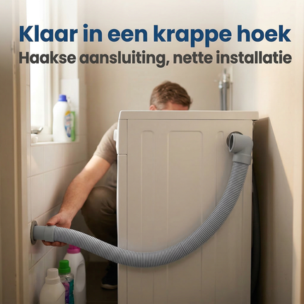 Cheqo® Afvoerslang - Flexibele Afvoerslang - Universele Afvoerslang - Afvoerslang Haaks - Afvoerslang met Bocht - Afvoerslang Bocht - Afvoerslang Recht Haaks - Afvoerslang Aansluiting Haaks - Afvoerslang Aansluiting Recht