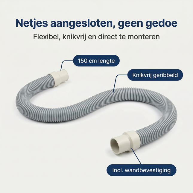 Cheqo® Afvoerslang - Flexibele Afvoerslang - Universele Afvoerslang - Afvoer Slang - Flexibele Slang Afvoer - Afvoerslang Wasmachine - Wasmachine Afvoerslang - Afvoerslang Vaatwasser - Vaatwasser Afvoerslang