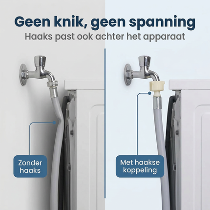Cheqo® Aanvoerslang - Universele Aanvoerslang - Water Aanvoerslang - Waterslang Aansluiting - Toevoerslang - Water Toevoerslang - Wasmachine Aanvoerslang - Vaatwasser Aanvoerslang - Aanvoerslang 3/4 - Haakse Aanvoerslang
