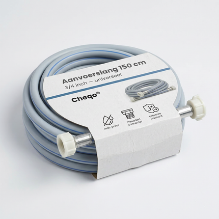Cheqo® Aanvoerslang - Universele Aanvoerslang - Water Aanvoerslang - Waterslang Aansluiting - Toevoerslang - Toevoerslang Water - Wasmachine Aanvoerslang - Vaatwasser Aanvoerslang - Wasmachine Toevoerslang