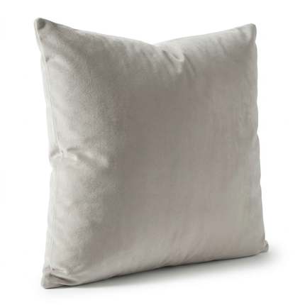 Cheqo® Sierkussen - Velvet Sierkussen - Fluwelen Sierkussen - Kussentje - Kussens Woonkamer - Kussens voor op de Bank - Sierkussen Bank - Sierkussen Bed - Lichtgrijs Sierkussen - Vierkant Sierkussen