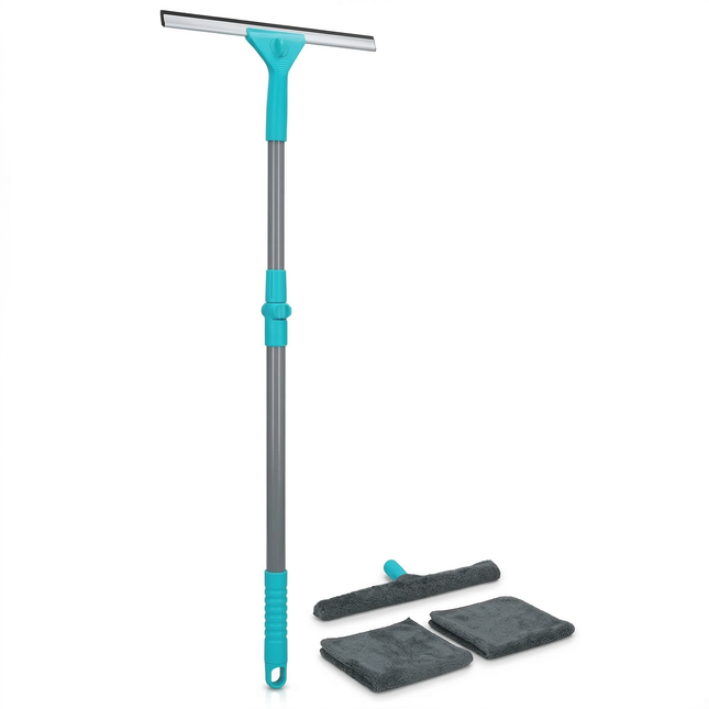 Cheqo® Ramenwisser Set - Ramenwisser - Raamtrekker - Raamwisser - Ramenreiniger Set - Ramen Schoonmaak Set - Ramen Lappen Set - Raam Schoonmaakset - Raamwisser met Steel - Raamtrekker met Steel