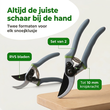 Cheqo® Snoeischaar - Snoeischaar Set - Snoeischaren - Snoeischaren Set - Tuinschaar - Tuinscharen - Tuinschaar Set - Snoeischaar Tuin - Snoeischaar voor Takken - Snoeischaar voor Bloemen