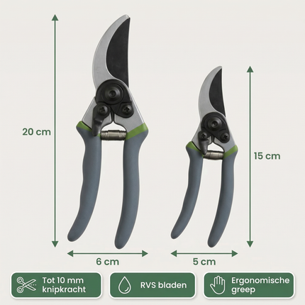 Cheqo® Snoeischaar - Snoeischaar Set - Snoeischaren - Snoeischaren Set - Tuinschaar - Tuinscharen - Tuinschaar Set - Snoeischaar Tuin - Snoeischaar voor Takken - Snoeischaar voor Bloemen