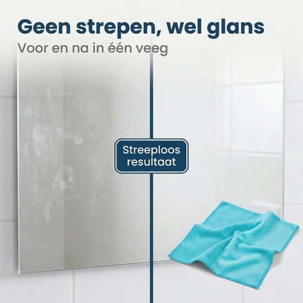 Cheqo® Polijstdoek - Microvezel Polijstdoek - Poetsdoek - Microvezel Poetsdoek - Schoonmaakdoek - Microvezel Schoonmaakdoek - Microvezeldoek - Blauwe Poetsdoek - Blauwe Microvezeldoek