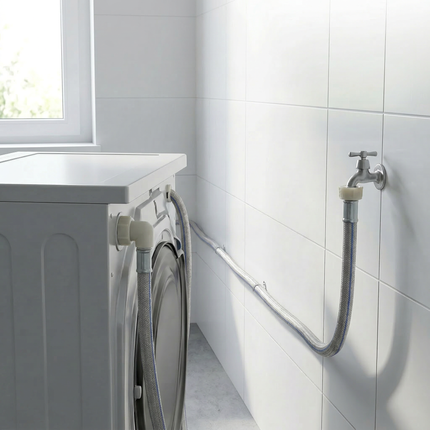 Cheqo® Aanvoerslang - Universele Aanvoerslang - Wasmachine Aanvoerslang - Vaatwasser Aanvoerslang - Toevoerslang - Water Aanvoerslang - Inlaatslang - Aanvoerslang Haaks - Aanvoerslang 3/4