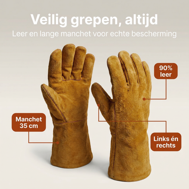 Cheqo® BBQ Handschoenen - Barbecue Handschoenen - Grill Handschoenen - Ovenhandschoenen - Hittebestendige Handschoenen - Hitte Handschoenen - BBQ Ovenhandschoenen - Barbecue Ovenhandschoenen