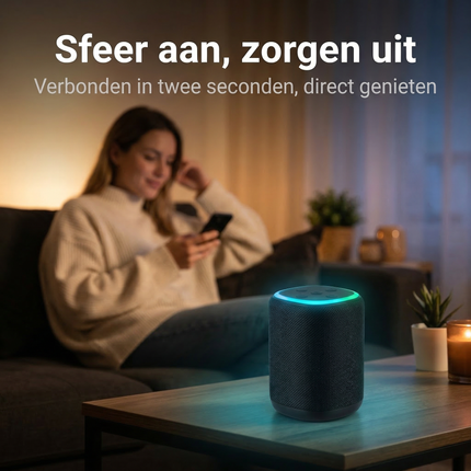 Cheqo® Bluetooth Speaker - Draadloze Speaker - Mini Bluetooth Speaker - Portable Speaker - Bluetooth Box - Bluetooth Luidspreker - Draadloze Luidspreker - Speaker met Licht - Bluetooth Speaker met Licht