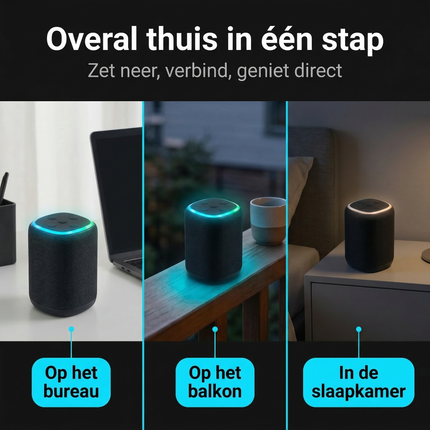 Cheqo® Bluetooth Speaker - Draadloze Speaker - Mini Bluetooth Speaker - Portable Speaker - Bluetooth Box - Bluetooth Luidspreker - Draadloze Luidspreker - Speaker met Licht - Bluetooth Speaker met Licht