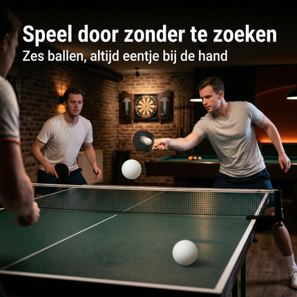 Cheqo® Tafeltennisballen - Pingpongballen - Tafeltennis Balletjes - Pingpong Balletjes - Tafeltennisballen 6 Stuks - Pingpongballen 6 Stuks - Witte Tafeltennisballen - Witte Pingpongballen - Tafeltennisballen Set