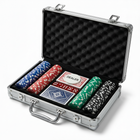 Cheqo® Pokerset - Poker Set - Pokerkoffer - Pokerkoffer Set - Pokerkoffer met Fiches - Poker Chips Set - Pokerchips Set - Pokerfiches Set - Pokerset met Kaarten - Poker Set met Kaarten