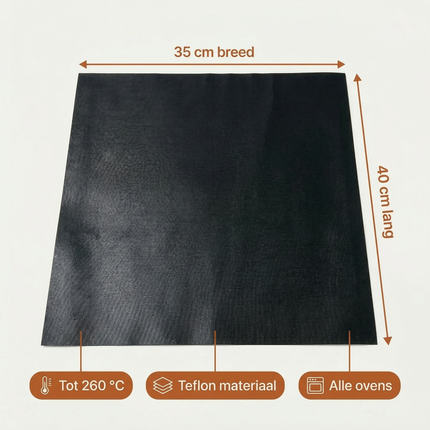 Cheqo® Bakfolie - Herbruikbare Bakfolie - Bakpapier - Herbruikbaar Bakpapier - Bakvel - Herbruikbaar Bakvel - Bakmat - Oven Bakmat - Ovenfolie - Permanente Bakfolie - Permanente Bakmat - Teflon Bakfolie
