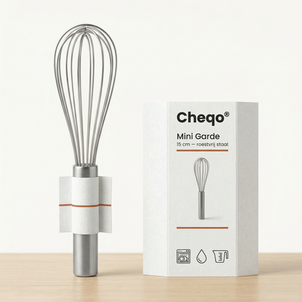 Cheqo® Mini Garde - Garde - Eierklopper - Eierklutser - Slagroomklopper - Draadklopper - Klopper - Handgarde - Garde Keuken - Garde Bakgerei - Garde Kookgerei - Cocktail Garde - Garde voor Saus