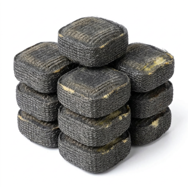 Cheqo® Staalwolsponsen - Staalwolspons - Staalwol Spons - Staalsponsjes - Staalspons - Staalzeepspons - Zeepspons - Zeepschuurspons - Schuurspons met Zeep - Schuursponsjes met Zeep