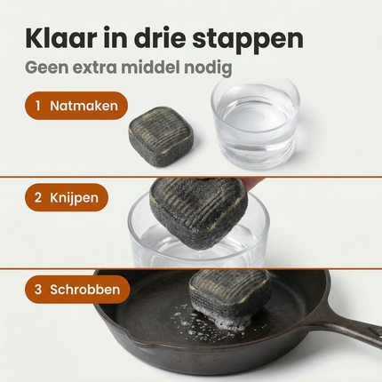 Cheqo® Staalwolsponsen - Staalwolspons - Staalwol Spons - Staalsponsjes - Staalspons - Staalzeepspons - Zeepspons - Zeepschuurspons - Schuurspons met Zeep - Schuursponsjes met Zeep