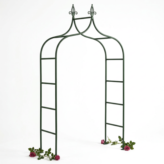 Cheqo® Rozenboog - Tuinboog - Tuinboog voor Klimplanten - Rozenboog voor Klimplanten - Klimboog - Klimboog Tuin - Rankhulp - Rankhulp Tuin - Klimhulp - Klimhulp voor Klimplanten - Bloemenboog - Pergolaboog