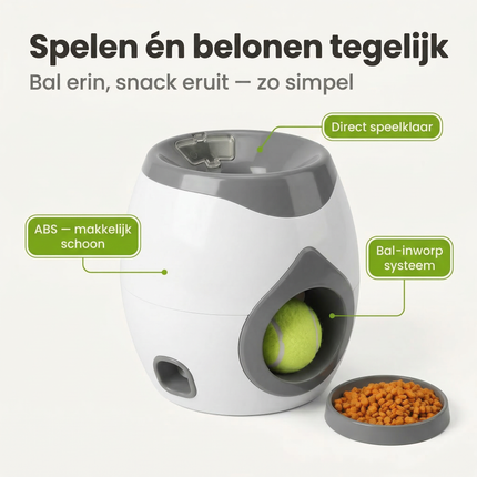 Cheqo® Snackdispenser Hond - Snack Dispenser Hond - Honden Snackdispenser - Hondensnoepjes Dispenser - Beloningsspel Hond - Beloningsspeelgoed Hond - Voerspeelgoed Hond - Interactief Hondenspeelgoed - Intelligentiespeelgoed Hond