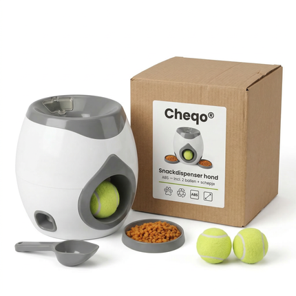 Cheqo® Snackdispenser Hond - Snack Dispenser Hond - Honden Snackdispenser - Hondensnoepjes Dispenser - Beloningsspel Hond - Beloningsspeelgoed Hond - Voerspeelgoed Hond - Interactief Hondenspeelgoed - Intelligentiespeelgoed Hond