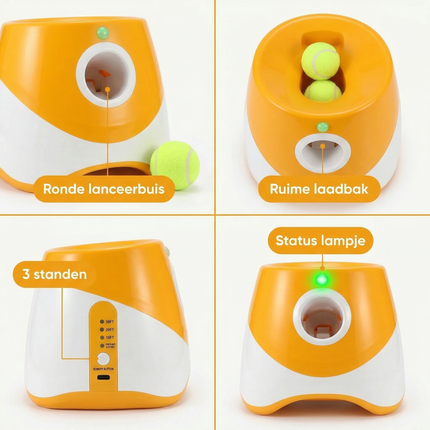 Cheqo® Automatische Ballenwerper Hond - Ballenwerper Hond Automatisch - Ballenwerper Hond - Ballenmachine Hond - Ballenschieter Hond - Honden Ballenwerper - Apporteermachine Hond - Apporteerspeelgoed Hond