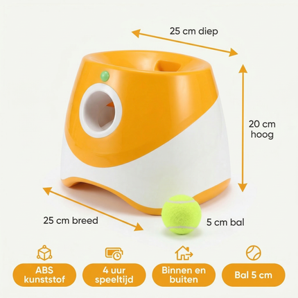 Cheqo® Automatische Ballenwerper Hond - Ballenwerper Hond Automatisch - Ballenwerper Hond - Ballenmachine Hond - Ballenschieter Hond - Honden Ballenwerper - Apporteermachine Hond - Apporteerspeelgoed Hond