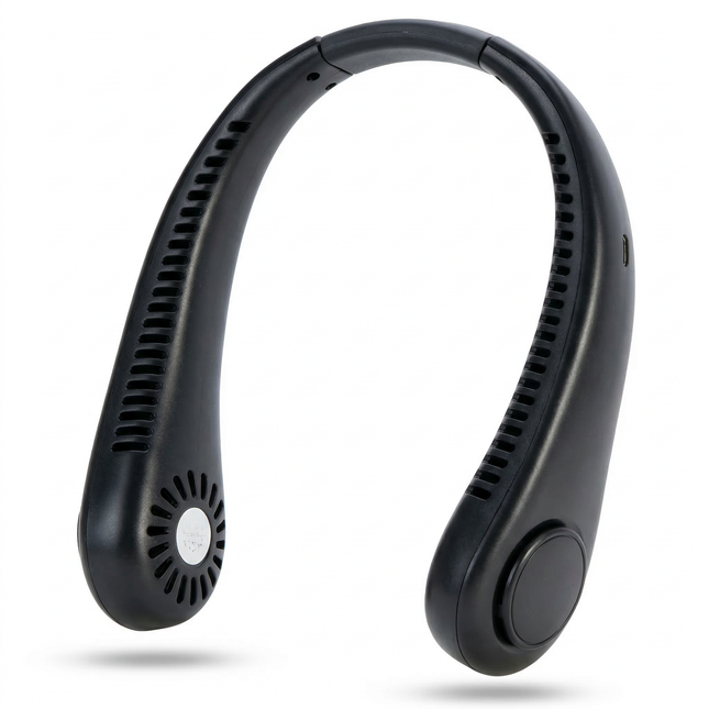 Cheqo® Nekventilator - Nek Ventilator - Neck Fan - Nek Fan - Halsventilator - Hals Ventilator - Draagbare Nekventilator - Nekventilator Oplaadbaar - Nekventilator USB - Nekventilator USB C - Gezichtsventilator