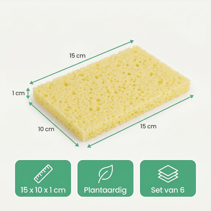 Cheqo® Wissponsen - Wisspons - Sponsjes - Sponsje - Spons - Sponsen - Absorberende Spons - Spons voor Schoonmaken - Schoonmaakspons - Schoonmaaksponsjes - Afwasspons - Afwassponsjes - Huishoudspons