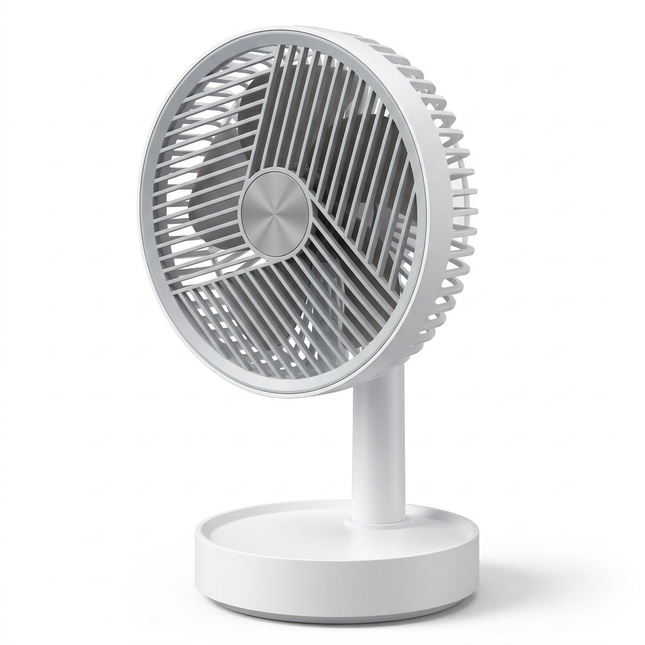 Cheqo® USB Tafelventilator - Mini USB Ventilator - USB Ventilator - Bureau Ventilator - Mini Ventilator - Tafelventilator - Draagbare Ventilator - Kleine Ventilator - Oplaadbare Ventilator - Stille Tafelventilator