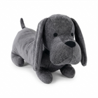 Cheqo® Deurstopper Teckel - Deurstop Hond - Stoffen Deurstopper - Deurstopper Dieren - Deurstop Kinderkamer - Donkergrijze Deurstopper