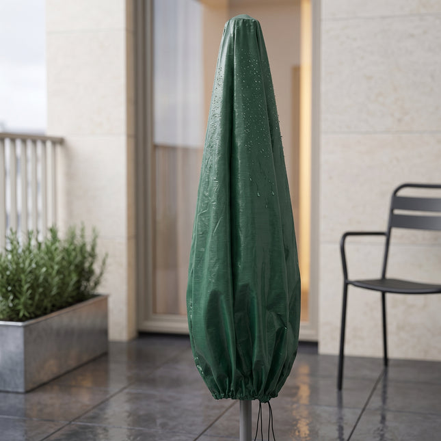 Cheqo® Parasolhoes - Beschermhoes Parasol - Afdekhoes Parasol - Hoes voor Parasol - Staande Parasol Hoes - Waterdicht en Weerbestendig - UV Bestendig - met Rits - Regenhoes - Tuinmeubelhoes - Parasol Cover - Winterhoes voor Tuin - Donkergroen - Volledige reset 26 aug 2026 - Hero Lifestyle
