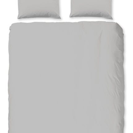 Cheqo® Tweepersoons Dekbedovertrek - 140x220cm - Inclusief Kussenslopen - 100% Microfiber - Lichtgrijs Dekbedovertrek