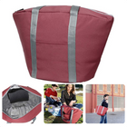 Cheqo® Geïsoleerde Koeltas - 22,3 liter - Roze - Isolerend - Thermische Binnenkant - Dubbel Handvat - Rits - 18,5 x 18 cm - Verstevigde Bodem - Voor Picknick & Boodschappen Koeltas