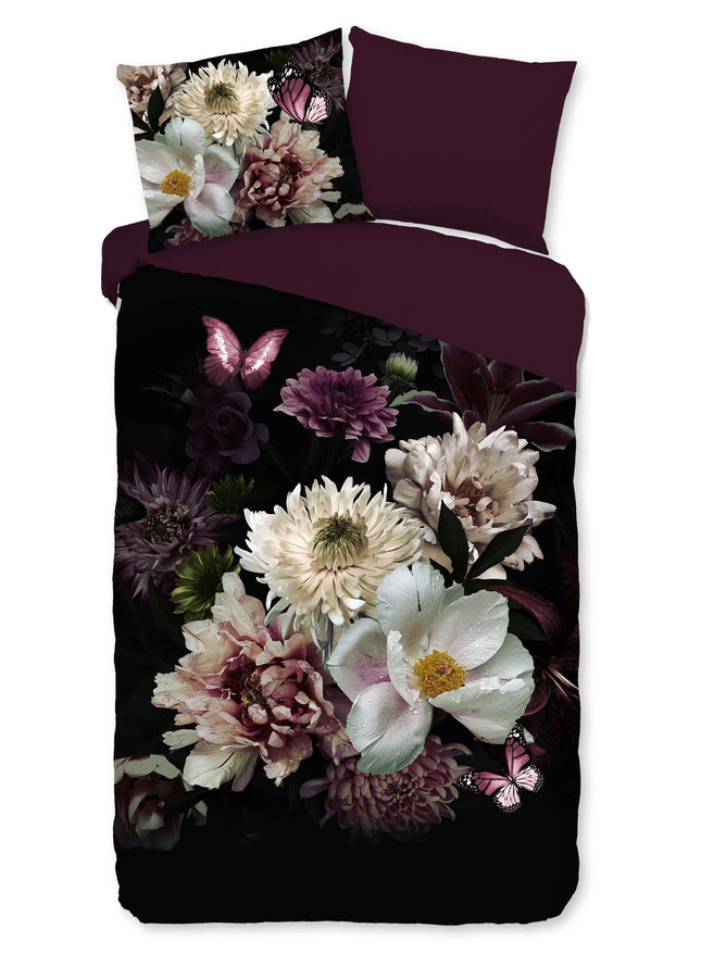 Cheqo® Tweepersoons Dekbedovertrek - 140x220cm - Inclusief Kussenslopen - 100% Microfiber - Bordeaux Dekbedovertrek