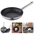 Cheqo® Koekenpan - Bakpan - Ø20 cm - Zilver - Harde Marmeren Deklaag - Gesmeed Aluminium - PFOA-Vrij - Lood-Vrij - Alle Warmtebronnen - Ook voor Inductie Koekenpan