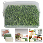 Cheqo® Siliconen Vershoudzak - Diepvrieszak - Boterhamzakje Herbruikbaar - 470ml - 100% Platinum Siliconen - Vaatwasserbestendig - Temperatuurbestendig - BPA-Vrij - 18.5x3.2x15cm - Oven, Magnetron, Vriezer - Ook voor Sieraden, Make-up Boterhamzakjes