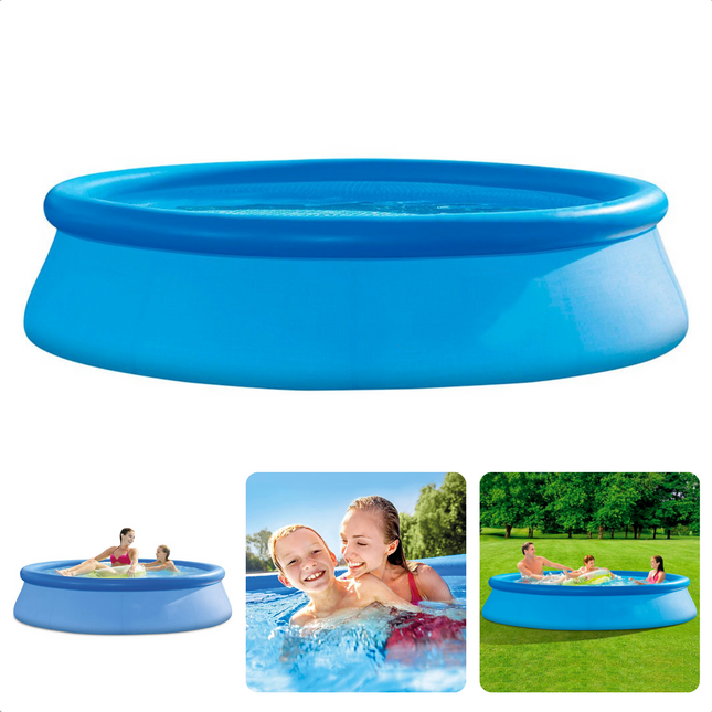 Cheqo® Familiebad - Opblaasbad - Zwembad - Opzetbad - Opzetzwembad - 244x61cm - Waterhoogte 46cm - 1942 Liter Opzetzwembaden