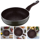 Cheqo® Koekenpan 28cm - Hoge Rand - Geperst Aluminium - Non-Stick Marble Coating - Soft-Touch Handgrepen - Inductiebodem - Vaatwasserbestendig - Krasbestendig - PFOA-Vrij Koekenpan