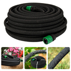 Cheqo® Flexibele Hydraterende Druppelslang 15m - Druppelslang - Druppelsystemen - Zweetslang - Bewatering - Bewateringssysteem - Druppelsysteem - Irrigatie set - Sproeislang - Waterbesparend - Met 2 Koppelstukken - Boven- & Ondergronds Gebruik Druppelsysteem