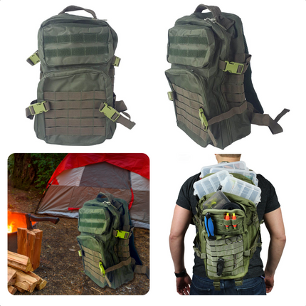 Cheqo® Backpack - Zwart - 40x30x15cm - Rugzak - Schoudertas - Reistas - Outdoor - Reizen - Vakantie - Mode Rugtas
