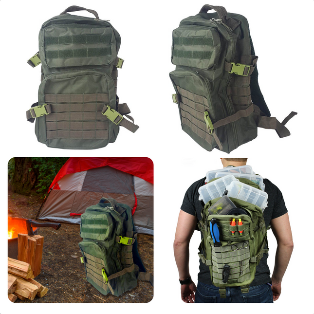 Cheqo® Backpack - Zwart - 40x30x15cm - Rugzak - Schoudertas - Reistas - Outdoor - Reizen - Vakantie - Mode Rugtas