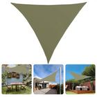 Cheqo® Schaduwdoek Driehoek - Groen - Waterafstotend Polyester 100% - Met Touw 2.30m - Verpakt in Draagzak - 3x3x3m Schaduwdoek