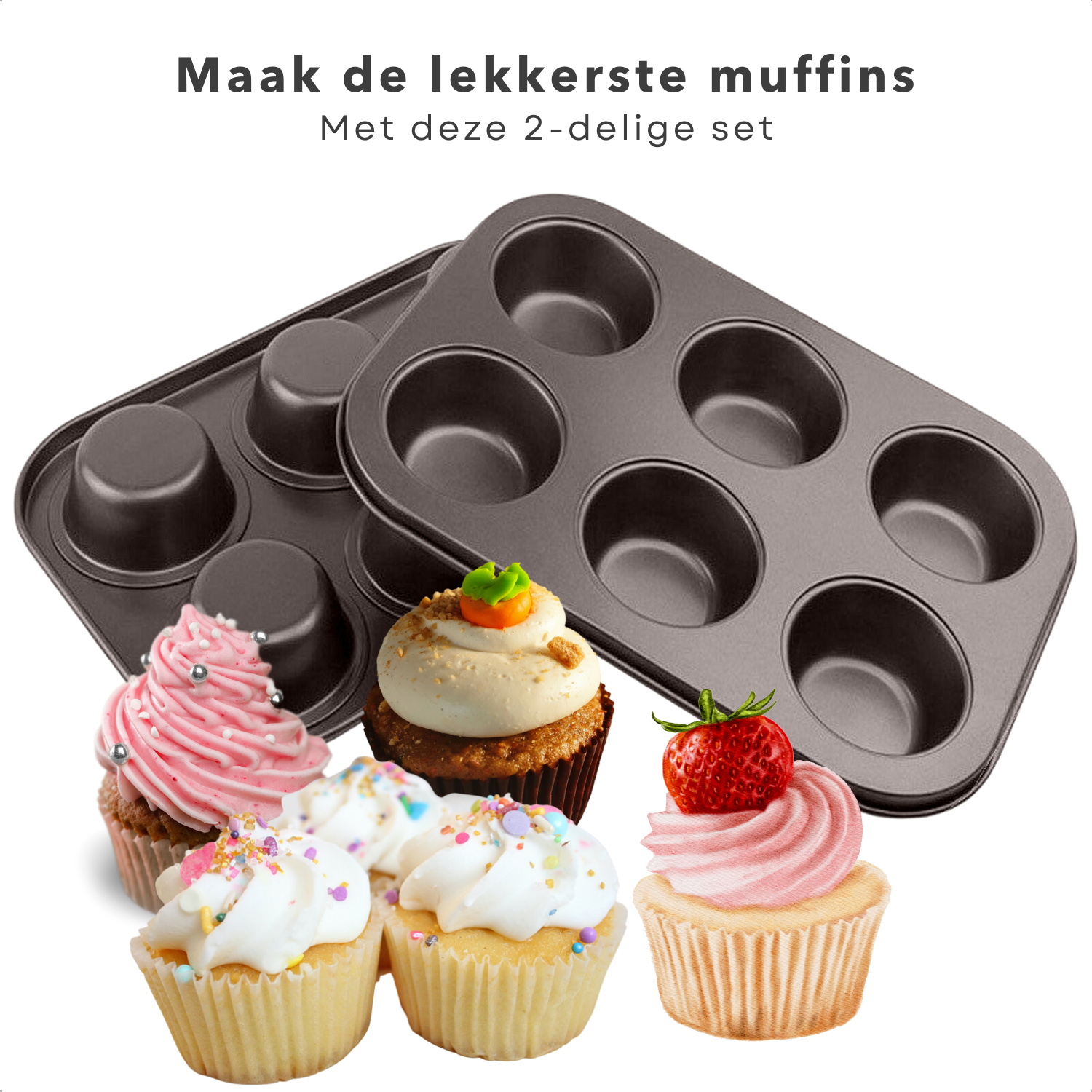 HaWare Antiaanbaklaag bakplaat, set van 2, roestvrij staal HaWare Antiaanbaklaag bakplaat, set van 2, roestvrij staal