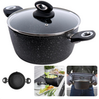 Cheqo® Braadpan Inductie - Ø20cm - 3mm Dikte - Soft Touch Handvat - 1.8kg - Alle Warmtebronnen - Vaatwasserbestendig - Pfoa Vrij - Non-Stick - Keramische Coating Braadpan