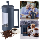 Cheqo® Koffiemaker - Cafetière - 350ml - Glas & RVS - 250g - Zet de Lekkerste Koffie - Horeca - Coffeemaker -  Lange Levensduur Cafetières