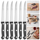 Cheqo® Steakmessenset - Steakmes Set 6 delig - Kartelmessen - Kartel Mes - 21cm - Vaatwasmachinebestendig - Messen Set - 6 Messen - 21 cm Lengte Steakmessen