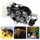 Cheqo® Feestverlichting - 20 LED-lampen - 5.5x4cm - Warm Wit - Heldere Verlichting - Binnen/Buiten - 50cm Afstand - 3m Aansluitsnoer - IP44 - Lengte van 12,5 meter - Sfeerverlichting - Duurzaam - Inclusief Haken - Waterdicht - Lichtsnoer - Tuinverlichting Feestverlichting