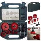 Cheqo® Professionele Gatenzaagset - 8-delig - Gatenzaag Set - Gatenboor - HSS Bimetaal - Zuivere Gaten - 2 Centreerboren - Handige Kunststof Koffer Gatenzagen