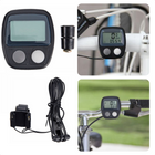 Cheqo® Fietscomputer - Snelheid - Reistijd - Afstand - Automatische uitschakeling - LCD-scherm - Km/mijl - Totale afstand - KM Teller Fiets - Kilometerteller Fiets - Waterdicht - Past op Elke Fiets Fietscomputers