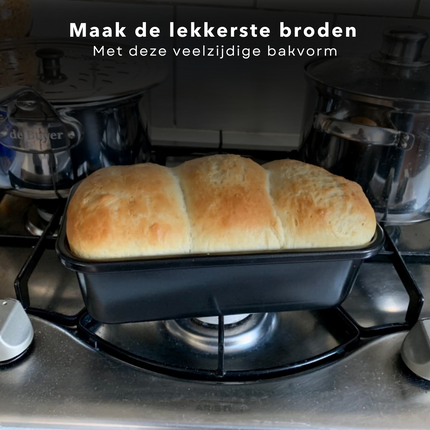 Cheqo® Bakvorm - Cakevorm - 23.3x13x7cm - Koolstofstaal - Non-Stick - Broodbakvorm - Cakebakvorm Bakvormen