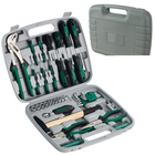 Cheqo® Luxe Gereedschapset - Professionele Kwaliteit & Uiterst Nauwkeurig - Tangen, Schroevendraaiers, Bits, Bankhamer, Stiftleutels - In Kunststof Gereedschapskist Gereedschapsset