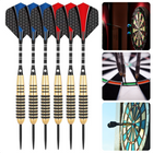 Cheqo® Steeltip Dartset - 56pcs - 6 Pijlen - 24gr - Dartbarrels - Dartshafts - Dartflights - Beschermers - O-ringen - Voor 2 Spelers - Cadeauset - Vaderdag - Dartpijlen - Incl. Handige Opbergdoos Dartpijlen